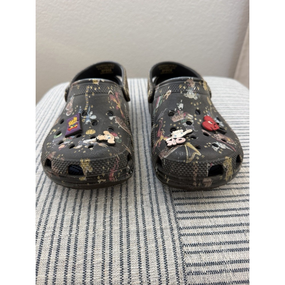 Crocs Harry Potter Wizarding World Classic Clogs Kids J5 Black Gold Jibbitz